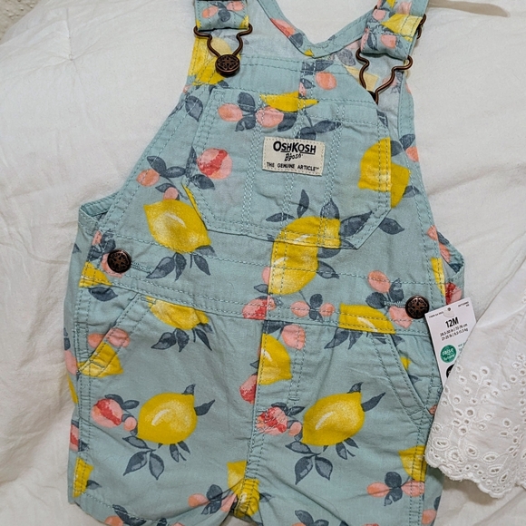 OshKosh B'Gosh Baby Girl Skirtall Skirt Overall Size 12 Months Blue Denim Tutu - Picture 4 of 5